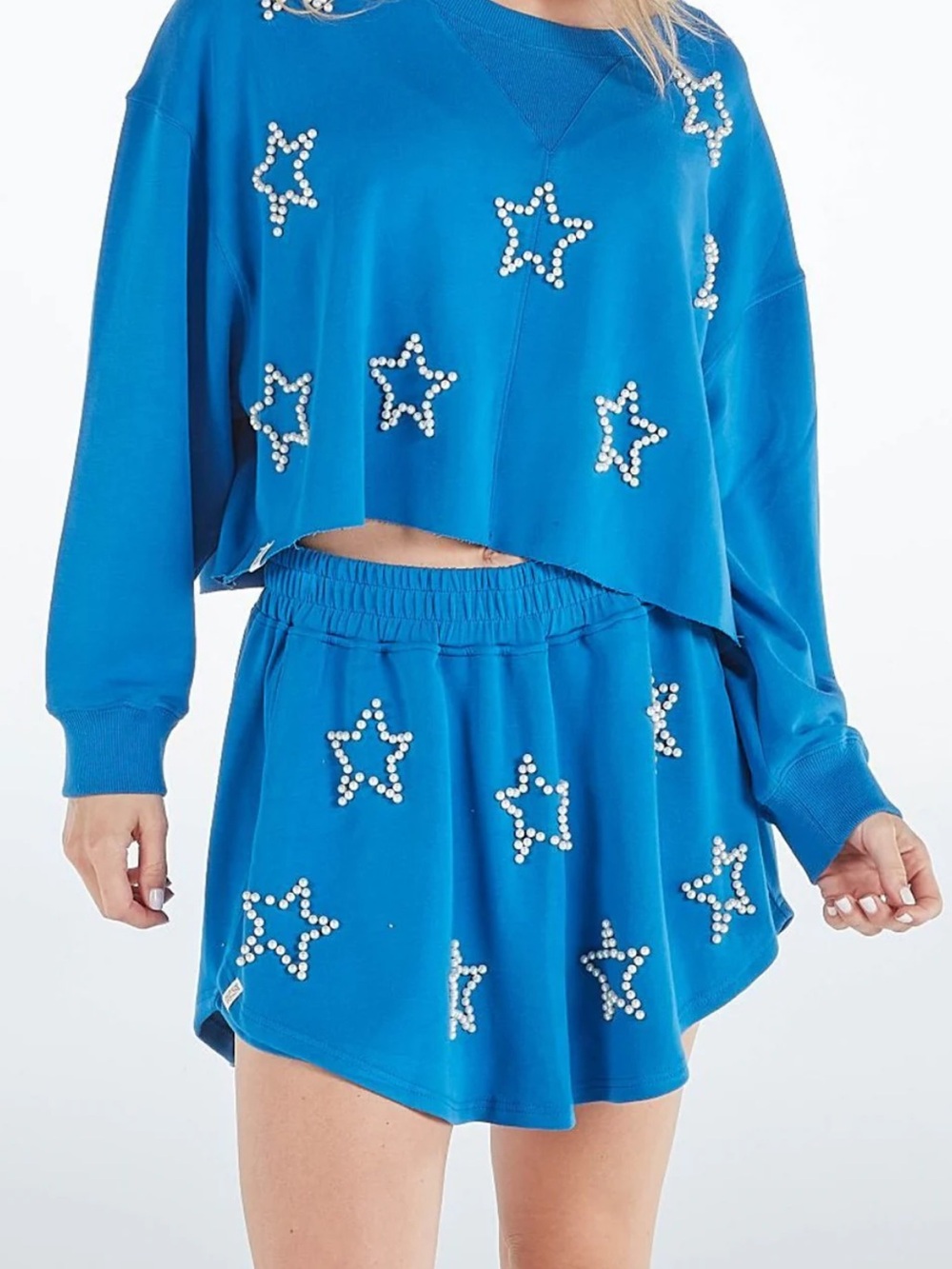 Simply Southern Blue Pearl Star Skort - Grace Royal